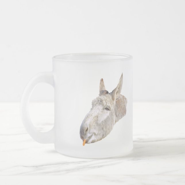 Taza De Cristal Esmerilado El burro llamado zanahorias, (Izquierda)
