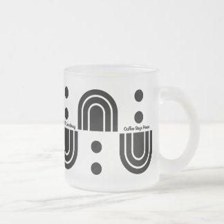 Taza De Cristal Esmerilado "El café dice pausa" moderno peluche de vidrio esc