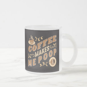 Taza De Cristal Esmerilado El café gracioso me hace pelar