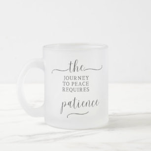 Taza De Cristal Esmerilado El camino a la paz