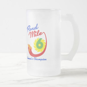 Taza De Cristal Esmerilado El campeón de las mujeres de la milla 6 de la
