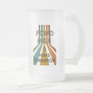 Taza De Cristal Esmerilado El campeón de los hombres retros de la milla 5 de