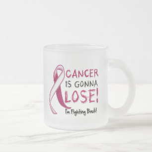 Taza De Cristal Esmerilado El cáncer de garganta va a perder