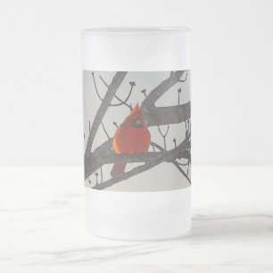 Taza De Cristal Esmerilado El Cardenal De La Mañana