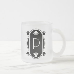 Taza De Cristal Esmerilado El casarse parisiense de Deco con monograma