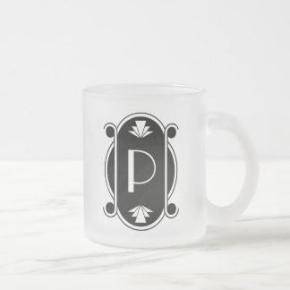 Taza De Cristal Esmerilado El casarse parisiense de Deco con monograma