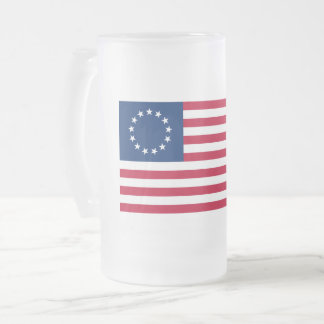 Taza De Cristal Esmerilado El Círculo de Estrellas, Bandera de Estados Unidos
