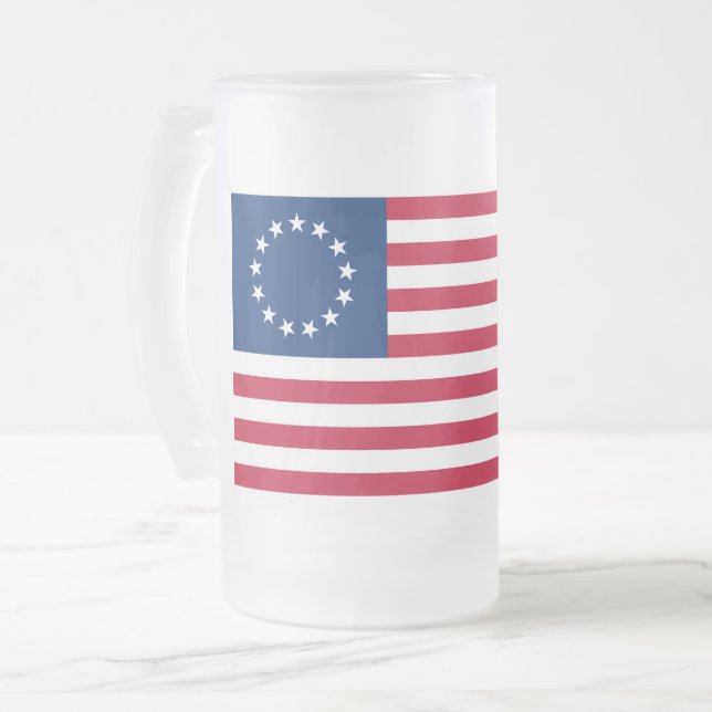 Taza De Cristal Esmerilado El círculo de las estrellas, la bandera estadounid (Anverso izquierdo)
