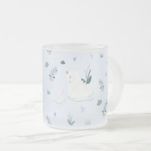 Taza De Cristal Esmerilado El Cisne Coronado