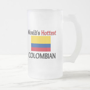 Taza De Cristal Esmerilado El colombiano más caliente del mundo