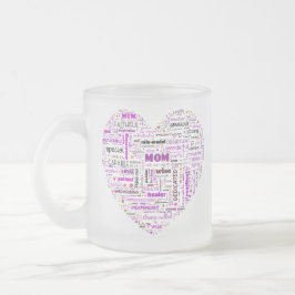 Taza De Cristal Esmerilado El corazón de mamá