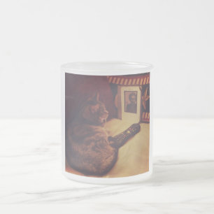 Taza De Cristal Esmerilado El cordón del índigo