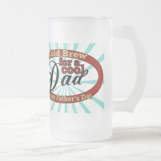 Taza De Cristal Esmerilado El día de padre fresco del papá
