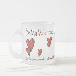 Taza De Cristal Esmerilado El día de San Valentín Mug (1)