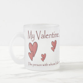 Taza De Cristal Esmerilado El día de San Valentín Mug (2)