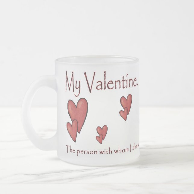 Taza De Cristal Esmerilado El día de San Valentín Mug (2) (Izquierda)