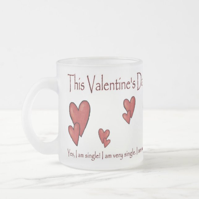 Taza De Cristal Esmerilado El día de San Valentín Mug (4) - Persona individua (Izquierda)