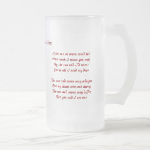 Taza De Cristal Esmerilado el día de San Valentín-tú y yo somos uno