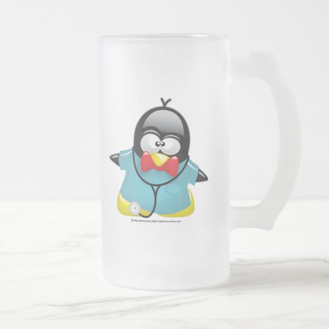 Taza De Cristal Esmerilado El Dr. Penguin (Derecha)