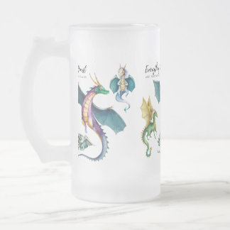 Taza De Cristal Esmerilado El dragón es un legendario tipo reptil