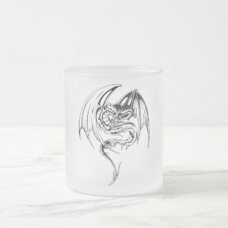 Taza De Cristal Esmerilado El Dragón Wyvern Son Criaturas Míticas Fantasías