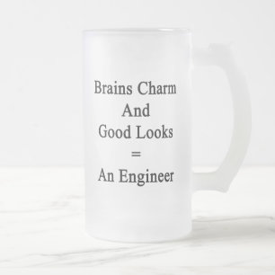 Taza De Cristal Esmerilado El encanto de los cerebros y las buenas miradas