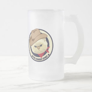 Taza De Cristal Esmerilado El espíritu del vaquero