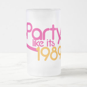 Taza De Cristal Esmerilado El FIESTA como él es 1989