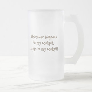 Taza De Cristal Esmerilado El fiesta pilota la cerveza Stein