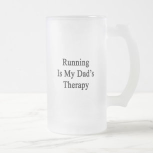 Taza De Cristal Esmerilado El funcionamiento es la terapia de mi papá