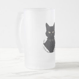 Taza De Cristal Esmerilado El gato negro encantado de Salem