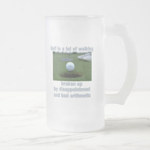 Taza De Cristal Esmerilado El golf es el mucho caminar