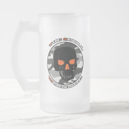 Taza De Cristal Esmerilado El guerrero del cráneo
