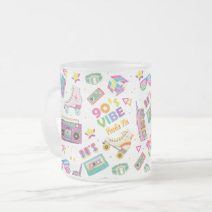 Taza De Cristal Esmerilado El Hip Hop Vibes Retro Me Hizo Patrón