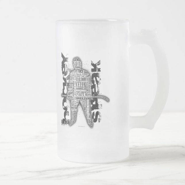 Taza De Cristal Esmerilado El hockey habla (Derecha)