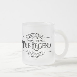 Taza De Cristal Esmerilado El hombre, el mito, la leyenda