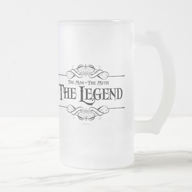 Taza De Cristal Esmerilado El hombre, el mito, la leyenda (Derecha)