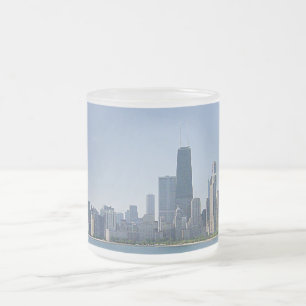 Taza De Cristal Esmerilado El horizonte de Chicago