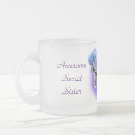 Taza De Cristal Esmerilado El Hydrangea secreto de la hermana heló