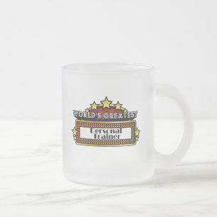 Taza De Cristal Esmerilado El instructor personal más grande del mundo