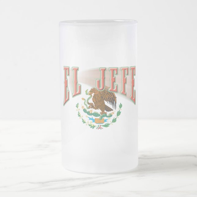 Taza De Cristal Esmerilado EL Jefe (Centro)