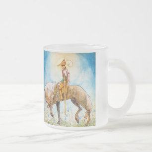 Taza De Cristal Esmerilado El joven príncipe en un caballo