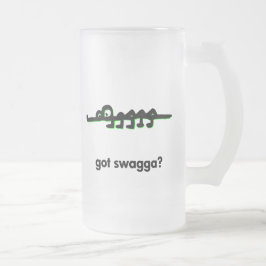 Taza De Cristal Esmerilado El lagarto tiene swagga