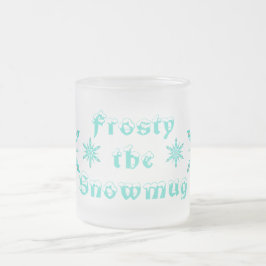 Taza De Cristal Esmerilado El lindo invierno del muñeco de nieve escarchado