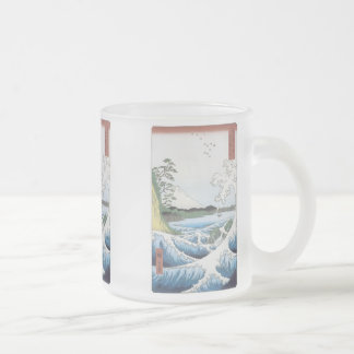 Taza De Cristal Esmerilado El Mar En Satta, Hiroshige, 1858, Cerebros, Aceros