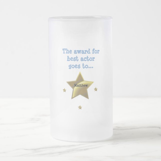 Taza De Cristal Esmerilado El mejor actor: Matthew (Centro)
