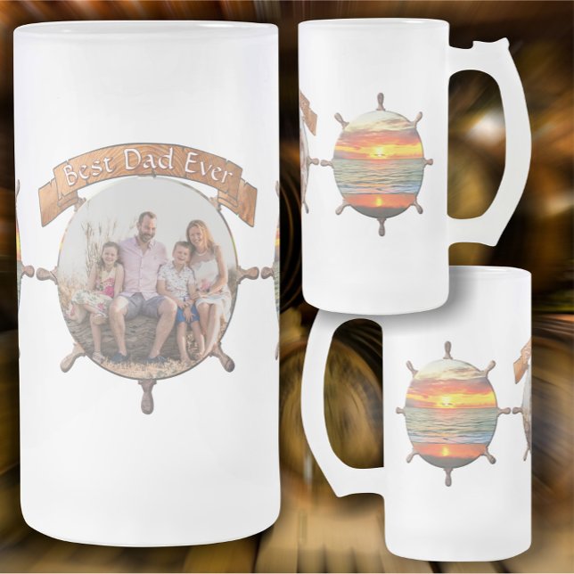 Taza De Cristal Esmerilado El mejor atardecer de papá de 1738 (Subido por el creador)