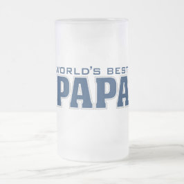 Taza De Cristal Esmerilado El mejor cristal de papá del mundo
