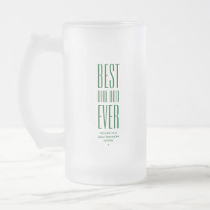 Taza De Cristal Esmerilado EL MEJOR CUERPO DE PAPÁ JAMÁS Día del Padre Divert
