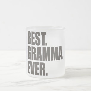 Taza De Cristal Esmerilado El mejor. Gramma. Nunca